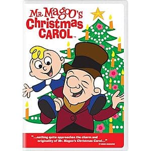 Mr. Magoo's Christmas Carol DVD case with animated character artwork on cover.