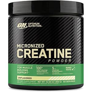 10.58-Oz Optimum Nutrition Micronized Creatine Monohydrate Powder (60 Servings) $11.25 w/ Subscribe & Save