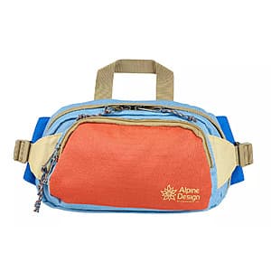 Alpine Design sling crossbody bag in serene blue color with adjustable strap, suitable for men and women.