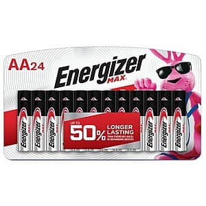 24-Pack Energizer MAX Alkaline Batteries: AAA $9, AA $10 + Free Shipping w/ Prime
