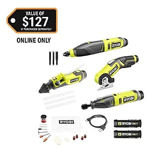 4-Tool RYOBI USB-C Lithium Hobby Combo Kit $99 + Free S&H