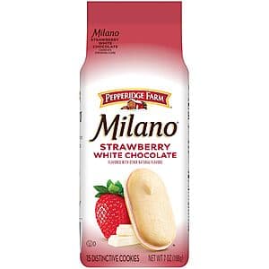 7-Oz Pepperidge Farm Milano White Chocolate Strawberry Flavored Cookies $2.80 w/ S&S