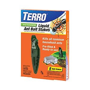 8-Pack TERRO Outdoor Liquid Ant Bait Stakes $4