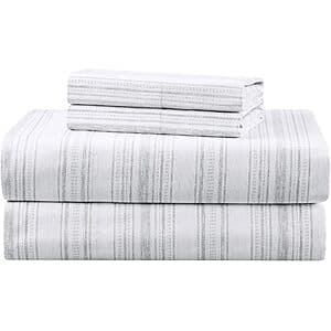 Prime Members: 3-pc Comfort Spaces 100% Cotton Percale Sheet Set (Twin, Grey) $12.50 + Free S&H