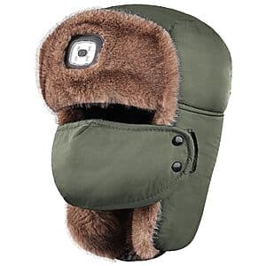 Gopaice Winter Ushanka Trapper Hat w/ Light (various) $7.95