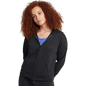 Hanes Women's Ecosmart Full Zip Fleece Hoodie (various colors) $8