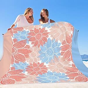Select Locations: 79 x 83" WIWIGO Sandproof Beach Blanket w/ 4 Stakes & Bag $9.05