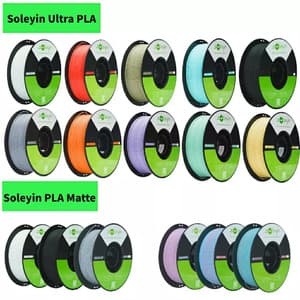 10-Count 1KG Creality Soleyin Ultra PLA 3D Printer Filament (1.75mm, various colors) $71 + Free Shipping
