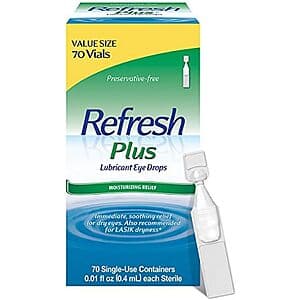 70-Ct 0.01-Oz Refresh Plus Lubricant Eye Drops $8.05 w/ S&S