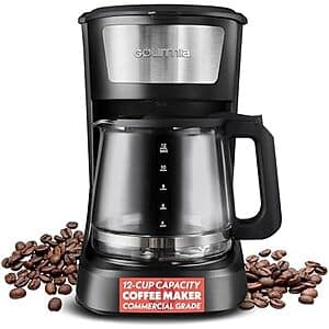 12-Cup Gourmia One-Touch Switch Coffee Maker w/ Auto Keep Warm $17.70
