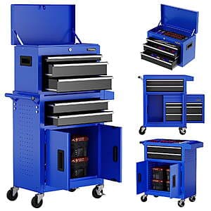 20" WORKPRO 5-Drawer Rolling Tool Chest w/ Sliding Drawer & Removable Organizer $140 + Free S&H