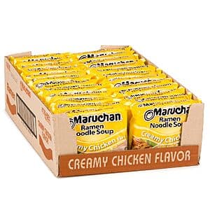 24-Count 3-Oz Maruchan Creamy Chicken Instant Ramen Noodles $4.30 w/ Subscribe & Save