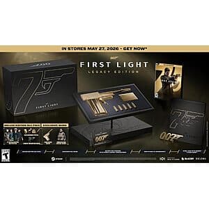 007 First Light - Legacy Edition game case or key art featuring James Bond character artwork.