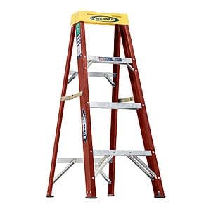 4' Werner Type 2 Fiberglass Step Ladder (225-lb. Load Capacity, 8' Reach Height) $39 + Free Store Pickup