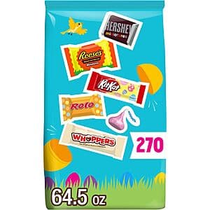 64.5-Oz Hershey Assorted Easter Candy (270-Piece, Reese's, Kit Kat & More) $15.40