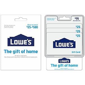 Dollar General In-Store Offer: Lowe's Gift Cards (various amounts) 15% Off (Valid thru 5/2)