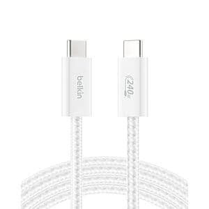 6.6' Belkin 240W USB C to USB C Cable $10