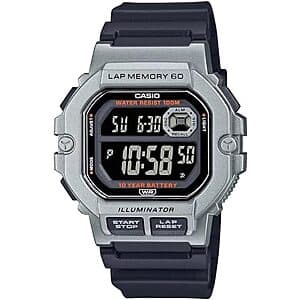 Casio Illuminator WS1300H Series 44.5mm LED Digital Watch $24