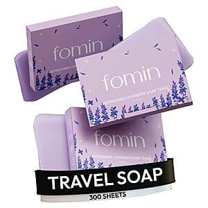 Select Accts: 3-Pack 100-Count FOMIN Antibacterial Paper Soap Sheets (Various) $6 w/ Subscribe & Save