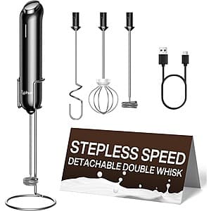 Typhur InstaWhisk USB-C Rechargeable Milk Frother Wand $10 + Free S&H