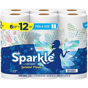 6-Pack Sparkle Pick-A-Size Double Roll Paper Towels $6.35 w/ Subscribe & Save