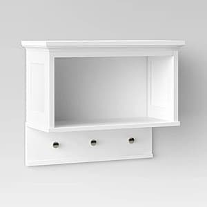 Threshold Bathroom Storage Wall Shelf Cabinet w/ Hook (White) $17.10 + Free S&H