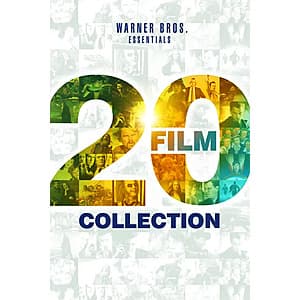 Digital collection banner featuring logos and artwork from 20 Warner Bros films including Furiosa, The Departed, Amadeus, and Blade Runner.