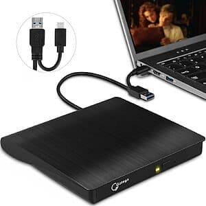 Gotega USB 3.0 External CD/DVD Burner $9.20