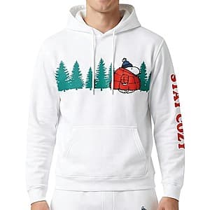 Officially Licensed Peanuts Snoopy Stay Cozy Embroidered Hoodie $8.95 & More + Free S&H