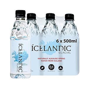 6-Pack 16.9-Oz Icelandic Glacial Natural Spring Alkaline Water $4.70 w/ Subscribe & Save