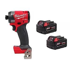 Milwaukee M18 FUEL 18V Brushless 1/4" Hex Impact Driver w/ 2x 5.0Ah Batteries $199 + Free S&H