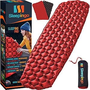 Sleepingo 2" Thick Inflatable Compact Camping Sleeping Pad (73.5" L x 21.5" W) $12.40 & More
