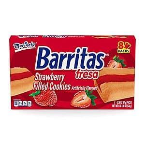 8-Pack 2.36-Oz Marinela Barritas Fresa Strawberry Soft Filled Cookie Bar $2.70