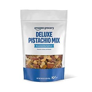 Prime Members: 16-oz Amazon Grocery Deluxe Pistachio Mix (Roasted & Salted) $3.20 + Free S&H