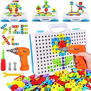 244-pc Parhlen Electric Screwdriver DIY Building Kids Toy $13.50