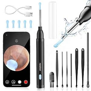 14-Pc NEATEST Wireless Ear Wax Removal Tool Cleaning Kit w/ Camera $6