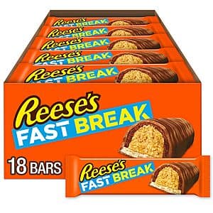 18-Count 1.8-Oz Reese's Fast Break Peanut Butter Nougat Candy Bars $12.10 w/ Subscribe & Save