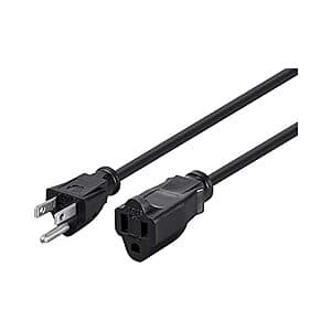 10' 3-Prong Monoprice 16AWG 13A/1625W Power Extension Cord Cable $4 + Free Shipping w/ Prime