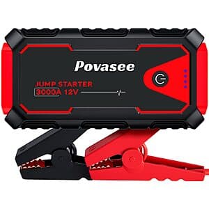 20000mAh 5000A Povasee Car Battery Jump Starter & USB Power Bank $25 + Free Shipping