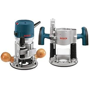 Bosch 12-Amp 2-1/4 HP Plunge & Fixed Base Corded Router Kit $149 + Free S&H