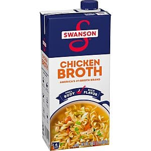 32-Oz Swanson 100% Natural Chicken Broth 18 for $18.55 w/ Subscribe & Save