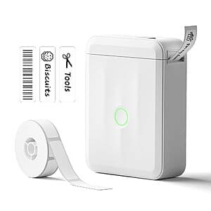 NIIMBOT D110 Bluetooth Label Printer Machine (White) $9