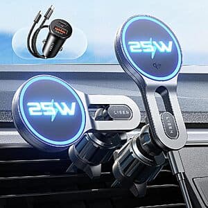 LISEN Qi2.2 25W MagSafe Car Mount Charger from $21 + Free S&H