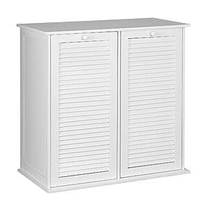 Prime Members: 30" Household Essentials Tilt-Out Laundry Sorter Cabinet (White Wood) $59.50 + Free Shipping