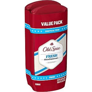 2-Pack 3oz. Old Spice High Endurance Long Lasting Deodorant Stick (Fresh Scent) $4.10