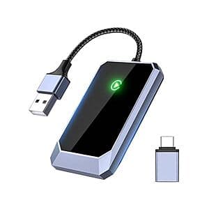 Terunsoul Plug & Play Wireless Carplay Adapter (Apple iPhone/iOS 10+) $9 + Free S&H w/ Amazon Prime