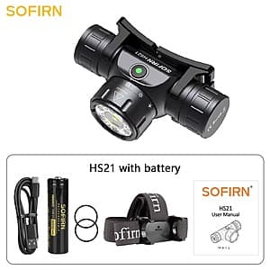 Sofirn HS21 2200 Lumen Rechargeable LED Headlamp Flashlight $16.60 + Free S&H