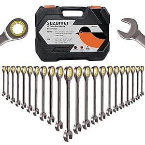 22-Pc SUZUME Ratchet Wrenches Set (72 Tooth SAE & Metric) $43.75 + Free S&H