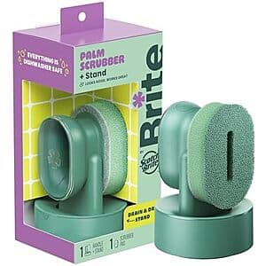 Scotch-Brite Brite Palm Scrubber w/ Soap Dispenser & Drain + Dry Stand $6.55 w/ S&S