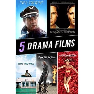 Paramount 5-Drama Movie Collection (4K/HD Digital Films) $8